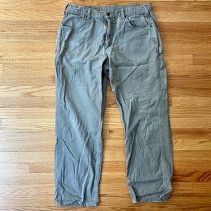 Men's Carhartt Washed Twill Dungaree Pants - Brown